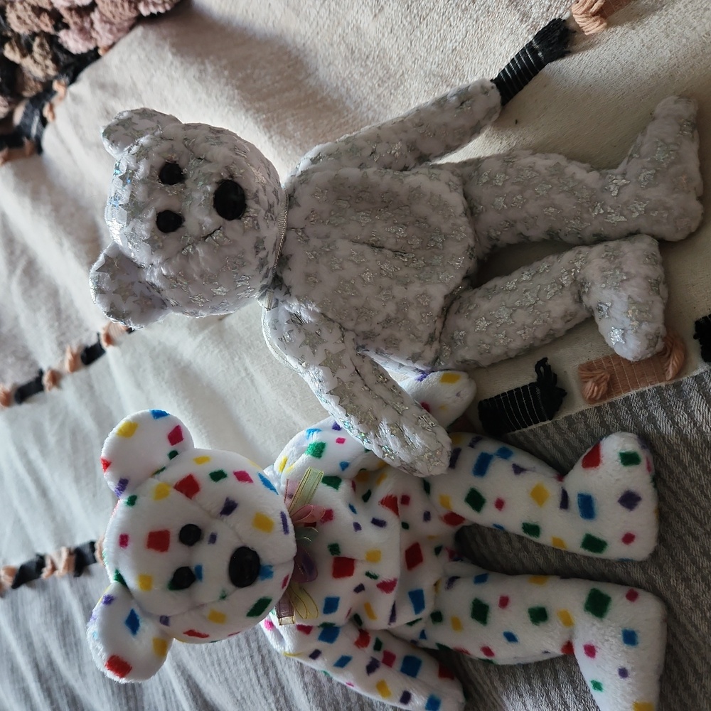 Ty Multicolor Stuffed Bear Collection - Picture 4 of 6